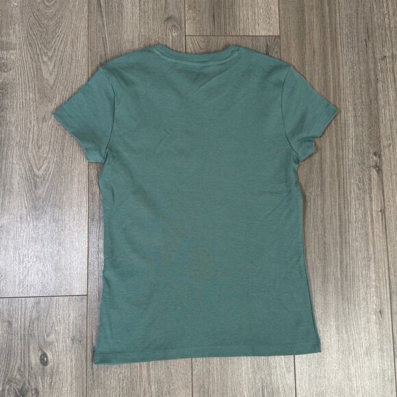 J.Crew Essential Short-Sleeve Crewneck Tee WMNS XS Pale Spinach Cotton Slim Fit - Picture 5 of 8